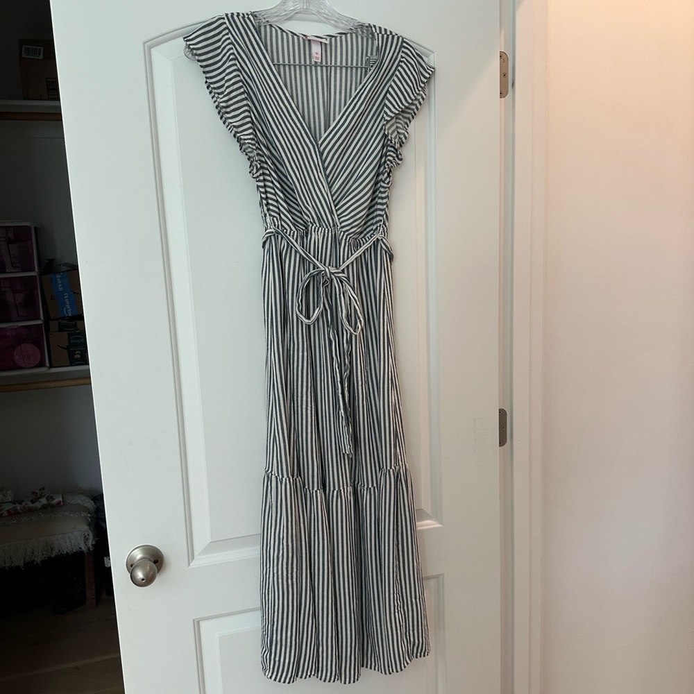 Isabel Maternity Striped Maxi Dress